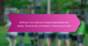 Defensa 2 de cobertura: Responsabilidades del safety, Técnicas del cornerback, Cobertura en zona