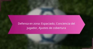 Defensa en zona: Espaciado, Conciencia del jugador, Ajustes de cobertura